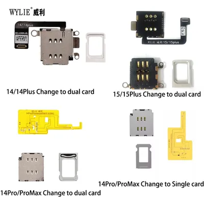 Wylie esim convert to sim Dual Card Flex Ca‮lb‬e for iPhone 15/15Plus/14 Pro Max/14Plus esim to