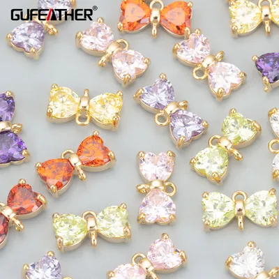 GUFEATHER MD84,jewelry accessories,18k gold rhodium plated,copper,AAAzircon,jewelry