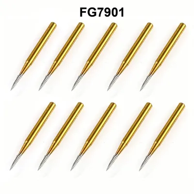 10 Pcs/1Box Dental Tungsten Carbide Trimming & Finishing Burs Drill Smooth FG 7901