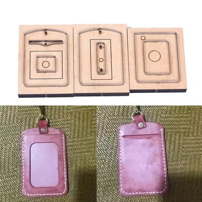 DIY leather craft cardholder badge cover cutting dies knife mold metal hollowed punch tool blade