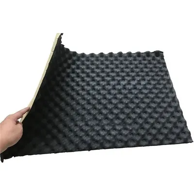 Black 1 Roll 80*25cm Car Modification Heat Insulation Sound Insulation With Back Adhesive Sound Absorbing Sponge