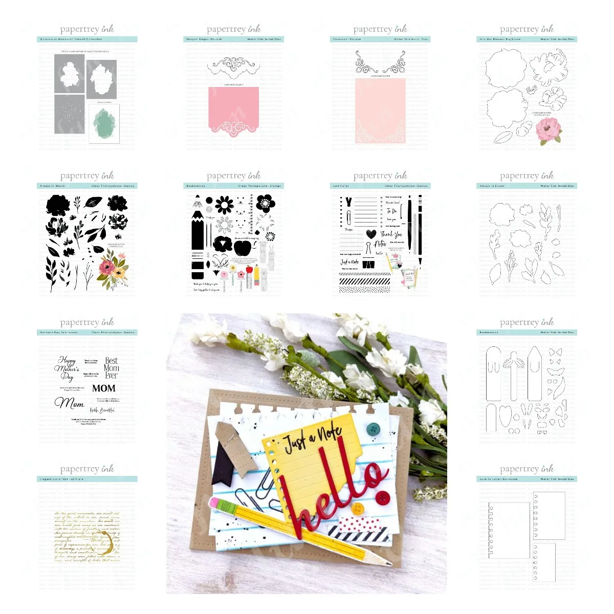2024 New Scrapbooking Decoration Stamps Stencils DIY Gift Card Craft Metal Cutting Dies Big Bloom Die Embossing Template
