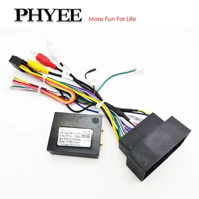 Radio Wiring Harness Adapter CAN Bus Box 16Pin Plug to 52 Pin Cable for Jeep Renegade Cherokee Compass Dodge RAM 1500