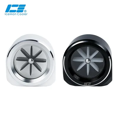 IceManCooler G1/4“ Water Cooling Velocity Of Flow ,Computer Water Cooler Build Accessory, Black