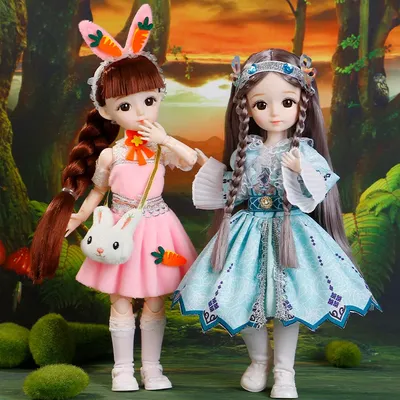 BJD Doll and Clothes Multiple Removable Joints 30cm 1/6 3D Eyes Doll Girl Dress Up Birthday Gift