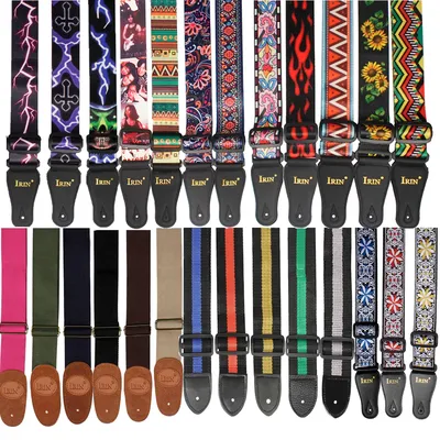 Adjustable Guitar Strap Polyester High-Grade Printing Ethnic Style Pure Cotton Embroidery String