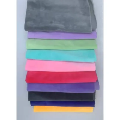 New 45 Colors Mochi Minky 1mm Pile Super Stretch 5% Spandex Mochi Soft Short Plush Fabric For Toys