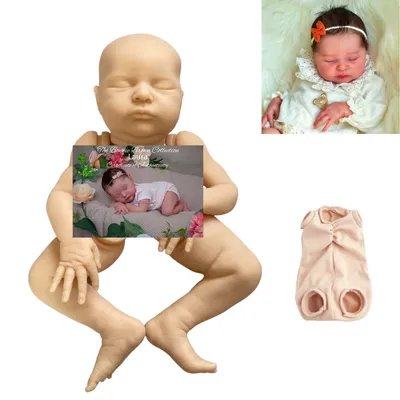 20Inches Unpainted Reborn Doll Parts Laura with Engraved Name Unassembled Doll Kit Include Cloth