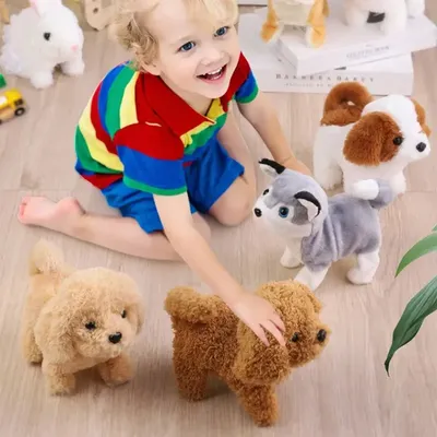 Baby Toy Dogs That Walks and Barks Tail Wagging Plush Interactive Electronic Pets Puppy Montessori