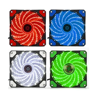 12CM RGB LED PWM Light Heat Dissipation Fan 12V DC 15 33 Lights Computer Case Cooling Fan