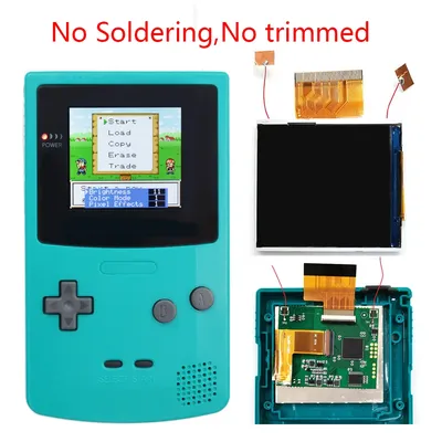 2023 Newest Real Drop In 2.45" GBC Retro Pixel HD IPS Backlight LCD Kit For Gameboy Color GBC No
