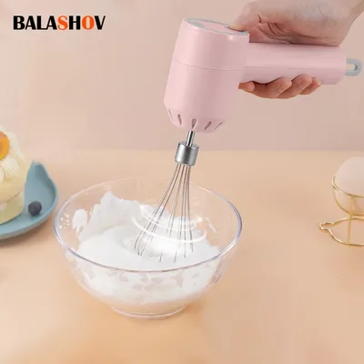 Portable Electric Food Mixer Wireless Hand Blender 3 Gear Speeds High Power Dough Blender Egg Beater Baking Kitchen Mixer Tools