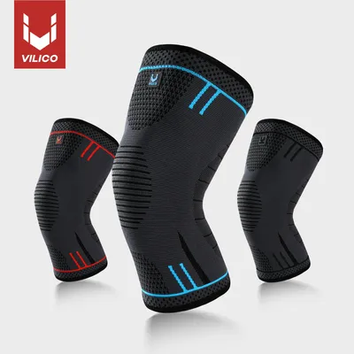 Vilico 1PCS Elastic Knee Pads Nylon Sports Fitness Kneepads Breathable Running Basketball Volleyball