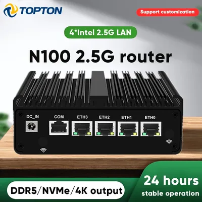 2025 pfSense Firewall Soft Router J6412 N150 N6210 4xIntel i226 2.5G LAN 2xDDR4 NVMe Fanless Mini PC HDMI2.0 DP AES-NI OPNsense