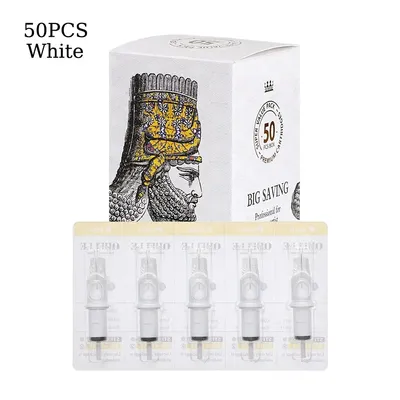 QUELLE 50Pcs Disposable Sterile Tattoo Needles RL/RLT #10 #12 Revolution Cartridge For Tattoos