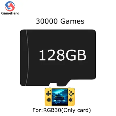 For POWKIDDY RGB30 Handheld Console 16GB Sytem Card 32GB 64GB 128GB Game Card