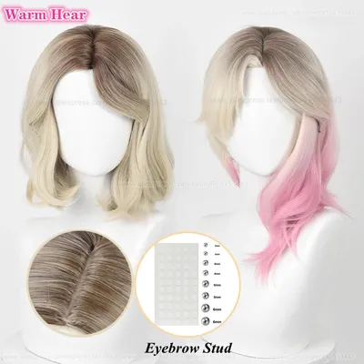 2 Styles Gwen Stacy Cosplay Wig Cosplay Women 35cm/45cm Gradient Gwen Cosplay Wig Heat Resistant