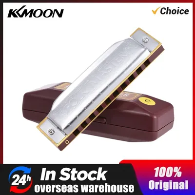 SUZUKI Folkmaster Blues Harmonica Standard Key of C A B E F G Key 10-Hole 20 Tones Diatonic Blues