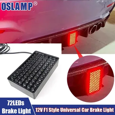 72LEDs Car Brake Light Universal 12V F1 Style Car Accessories Led Signal Lights Rear Diffuser