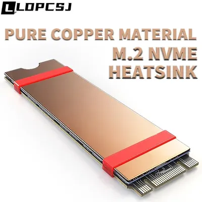 LDPCSJ M.2 NVME SSD Heastink with Nano Thermal Pads Copper Heat Sink Cooling Thermal Pad For M2 2280