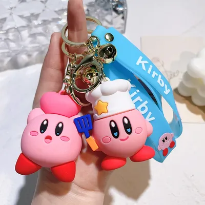 Kirby chaveiro anime ação figura tendência moda bonito Estrela Kabi chaveiro do carro saco pingente