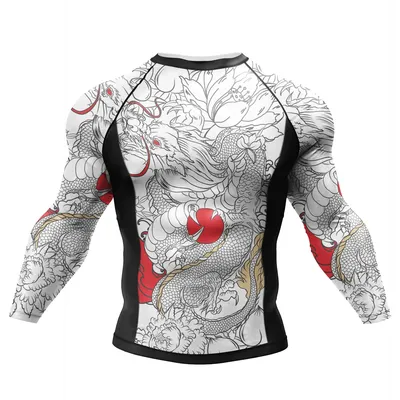 Cody Lundin Tattoo Men's Gym Compression Tshirt Masculine Sublimation Long Sleeve Rashguard BJJ jiu