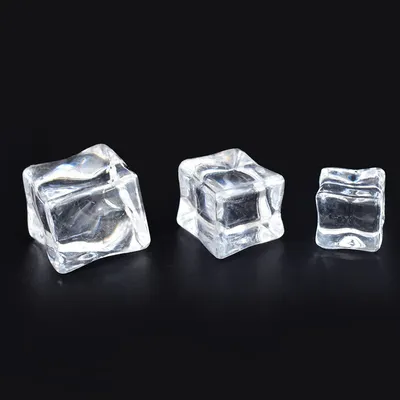 10pcs Resin Ice Cubes Miniature Flatback Dollhouse Scrapbooking Accessories Cabochons Kawaii Crafts Materials DIY Phone Decor