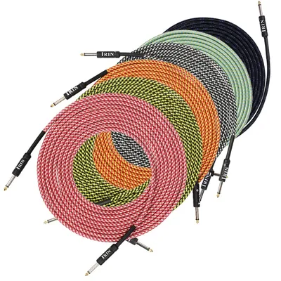 IRIN 6M/10M Audio Cable 6.5mm Plug No Noise Audio Wire Cord Musical Instrument Accessories Parts for