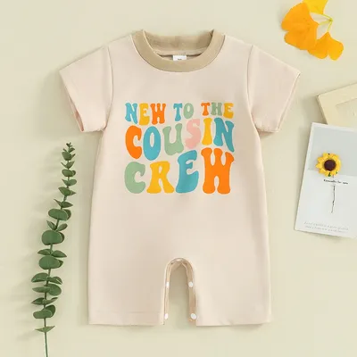 2024-02-26 Lioraitiin 0-18M Summer Infant Baby Boys Girls Romper Colorful Letter Print Short Sleeve