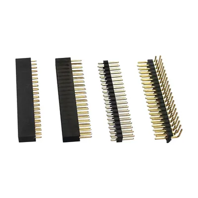 Raspberry Pi GPIO Header Kit 20 x 2 Pins Right Angle GPIO Header for Raspberry Pi Zero / 4B / 3B+ /