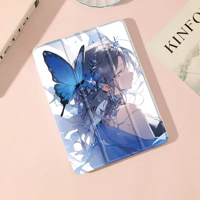 Girl Case For iPad 9th/ 8th/ 7th Generation 10.2 inch Case,For MiNi 4/5/6 Cover,with Pencil Holder,Auto Wake/Sleep Cover