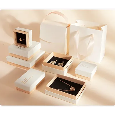 Heaven Earth Lid Necklace Bracelet Jewelry Packaging Box Earring Pendant Storage Organizer Case