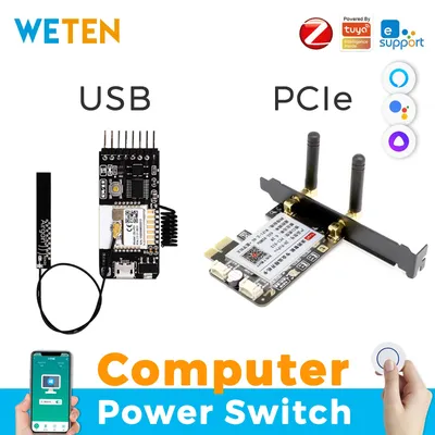 Tuya eWeLink Wifi Zigbee Computer Power Reset Switch USB PCIe Card Remote Control for PC Desktop