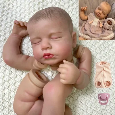 MRB 20 Inch Reborn LouLou 3D Skin Painted Kit With Rooted Eyelashes and Cloth Body Unassembled