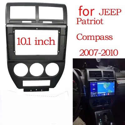 2 Din 10.1 Inch Car Radio Plastic Fascia Panel Frame for JEEP Compass Patriot 2007-2009 Installation