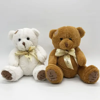 1pc 18CM Stuffed Bear Dolls Patch Bears Three Colors Plush Toys Best Gift for Children Boys Toy