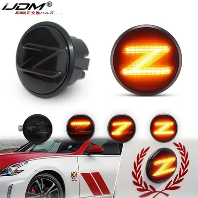 2XLed Dynamic Side Marker Light Turn Signal Sequential Blinker Indicator Lamp For Nissan 370Z Nismo