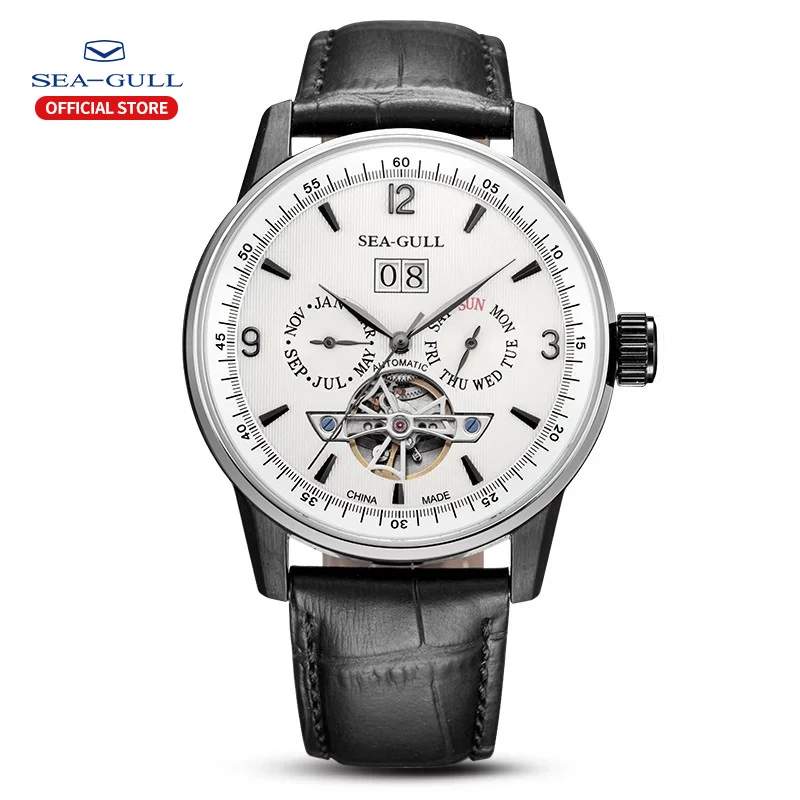 Seagull Men's Watch Automatic Mechanical Watch Business Casual Hollow Flywheel Multi-Function Dial Men's Watch 219.328
