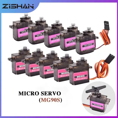 1/2/4/5/10/20pcs MG90S Micro Servo Motor Metal Gear Analog RC Servomotor 180 360 For Mini Car