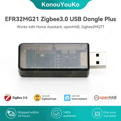 EFR32MG21 Zigbee 3.0 USB Dongle Plus Universal Open Source Zigbee Gateway Works with Home Assistant