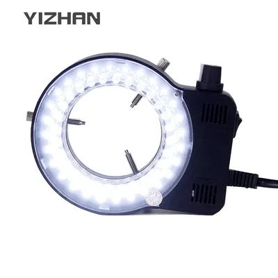 Adjustable Black or White LED Ring Light Illuminator Lamp For Industry Stereo Video Camera Trinocular Microscope Lens Magnifier