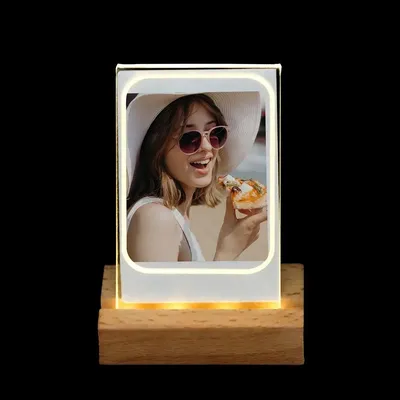 Vertical Photo Frame Instant Camera Acrylic LED Light 3 inch Picture Holder Photo Table for Fujifilm Instax mini Desktop Decor