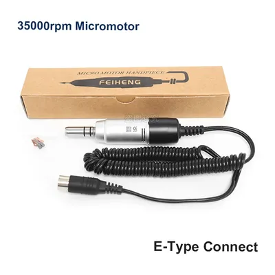 Dental Lab 35000rpm Micromotor E-Type Electric Motor / Contra Angle / Straight Nosecone Handpiece Polishing Dentistry Equipment