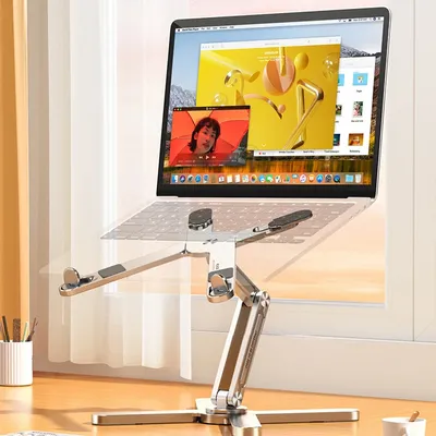 Foldable Laptop Stand 360°Rotation Notebook Table Aluminum Alloy Holder Portable Book Tablet Bracket