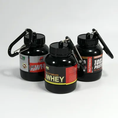 ZK30 100ML Protein Powder Container Pill Organizer Protein Keychain Sport Nutrition Water Bottle