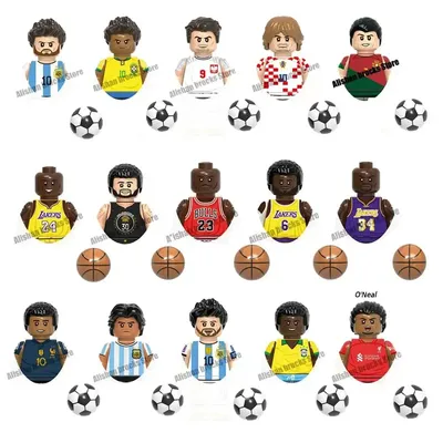 Football Star Series Characters Mini Action Figure Building Blocks Kids Toys For Gifts