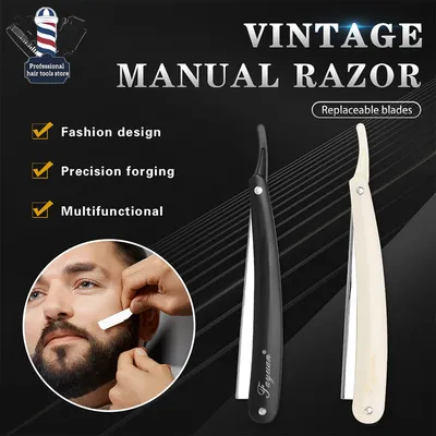 Pro Manual Shaver Straight Edge Stainless Steel Sharp Barber Razor Folding Shaving Beard Cutter