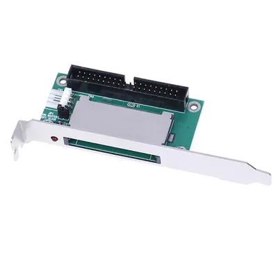 Add On Cards 39/40-Pin CF Compact Flash Card to 3.5" IDE Converter Adapter Riser PCI Bracket Back