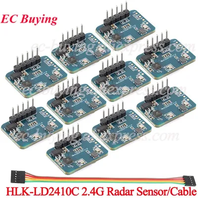 10Pcs/1pc HLK-LD2410C LD2410C 24G mmWave FMCW Millimeter 5M Wave Human Presence Status Radar Sensor