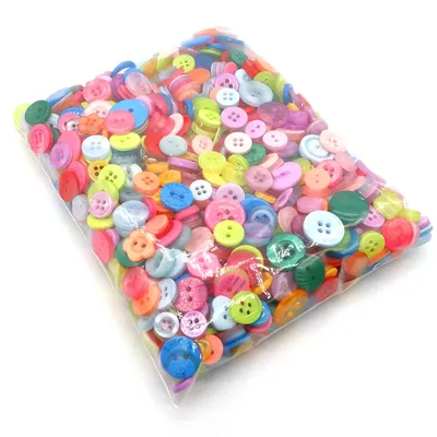 100PCS Colorful Mixed Resin Buttons Rotundity Household Handmade DIY Sewing Supplies Clothing